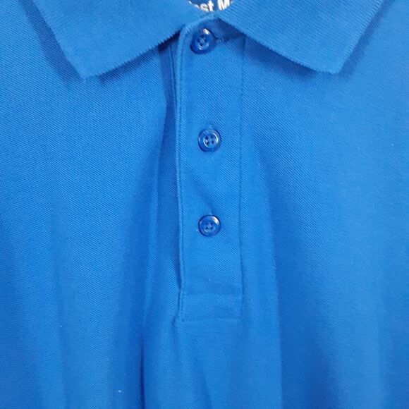 West Marine Adult Mens Large Crew Polo Short Sleeve Shirt Blue - Picture 2 of 7